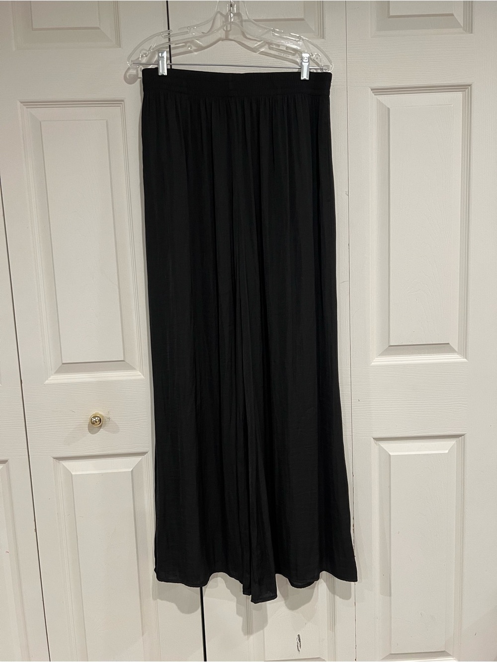Zara Black Flowing Maxi pants with Elastic Waist